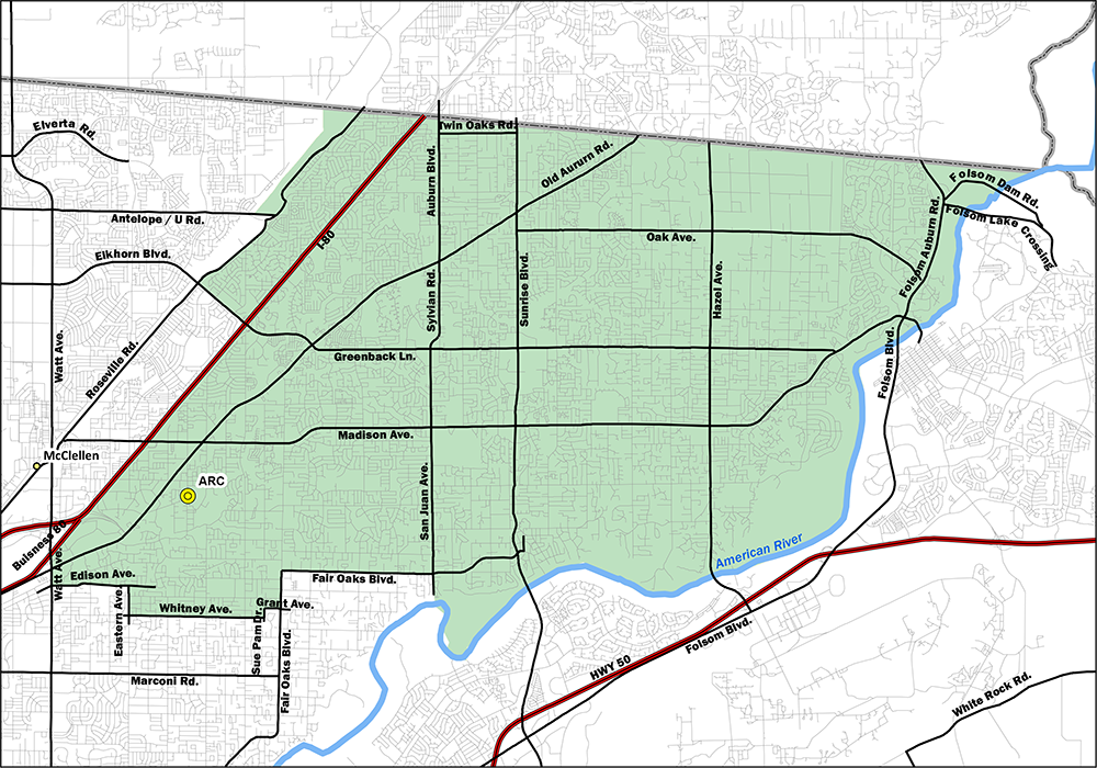 Map of service area 2