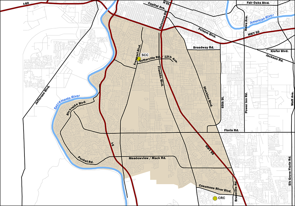 Map of service area 5