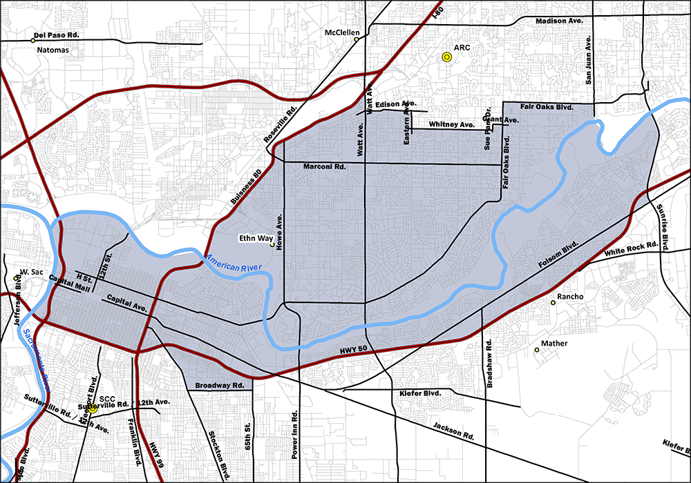 Map of service area 6