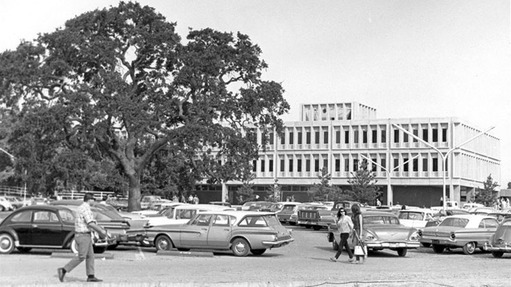 American River College's Davies Hall in the 1960s