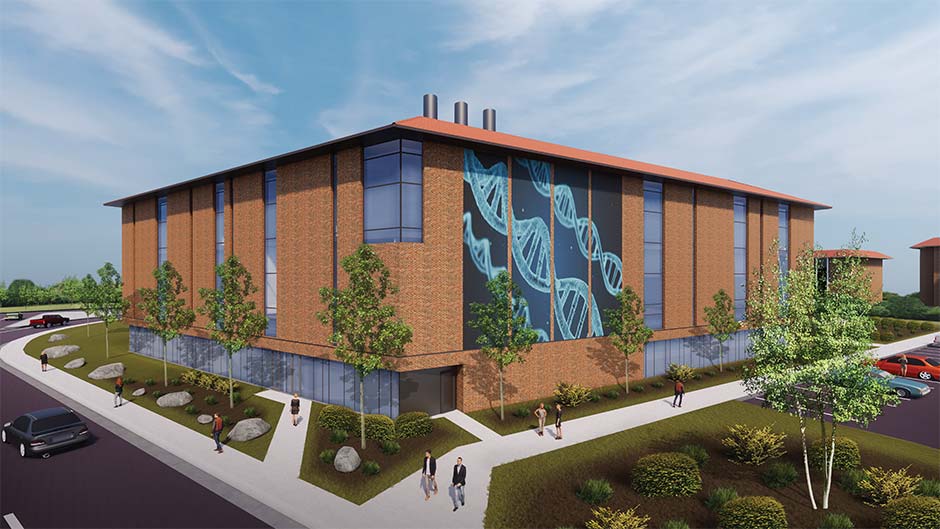 Exterior rendering of SCC Natural Sciences Building