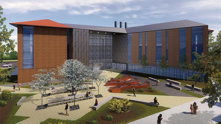 Exterior rendering of SCC Natural Sciences Building